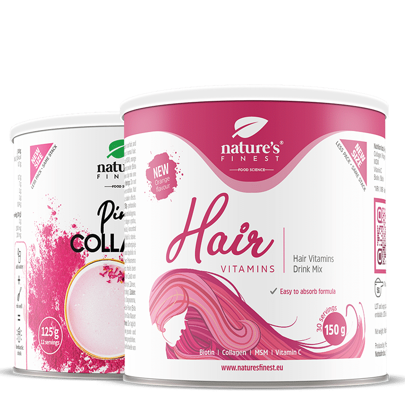nature-s-finest-pink-latte-kollagen-hair-vitamins-kapseln-set image 1