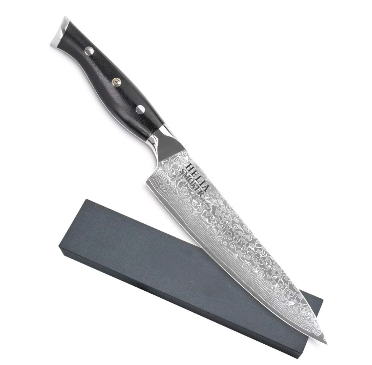 helia-smoker-chef-messer-damaststahl-20cm-g10-k-chenmesser image 1