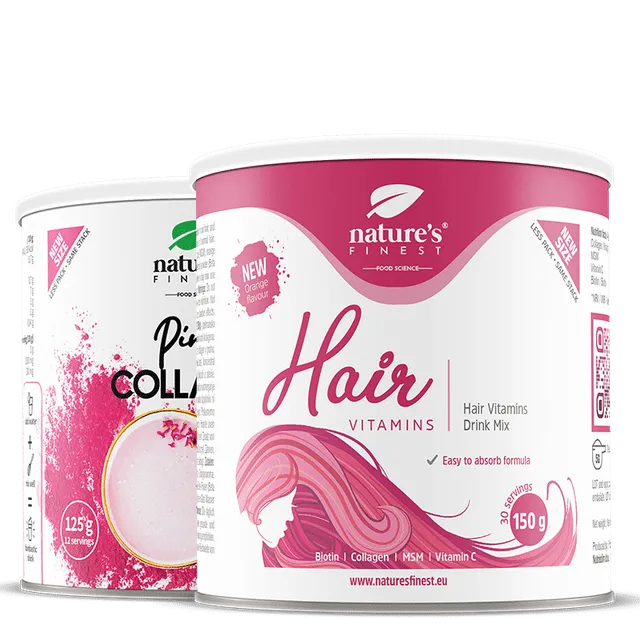nature-s-finest-pink-latte-kollagen-hair-vitamins-kapseln-set image 1