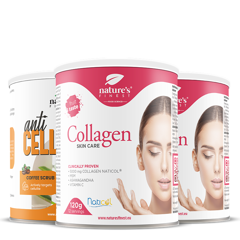 nature-s-finest-collagen-skincare-pulver-erdbeere-kaffeepeeling-3er-set image 1