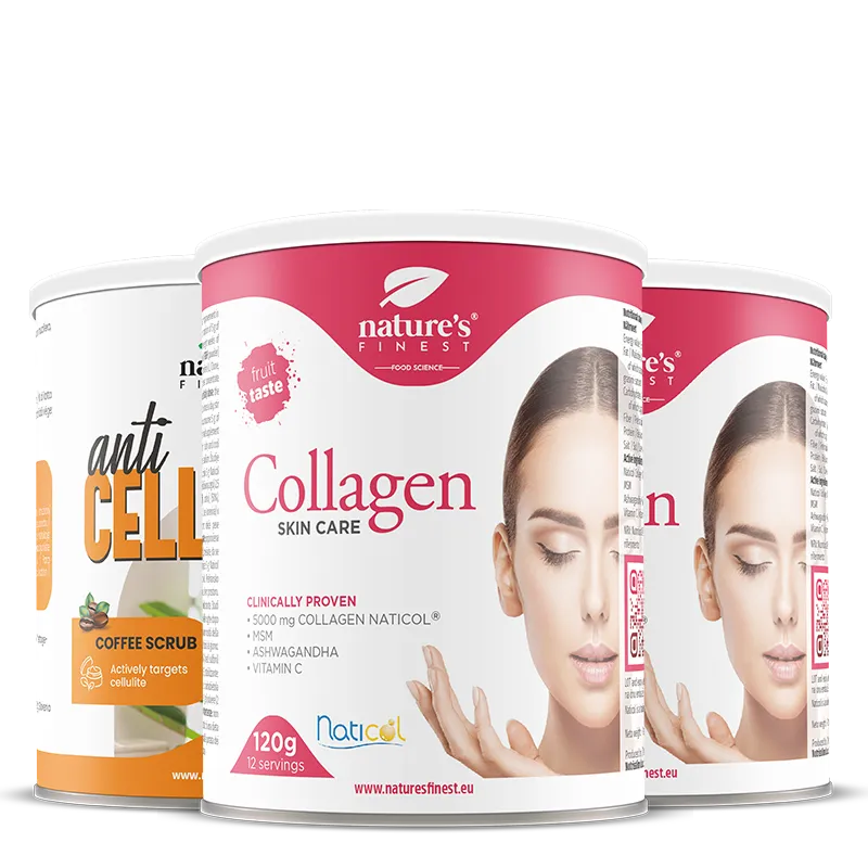 nature-s-finest-collagen-skincare-pulver-erdbeere-kaffeepeeling-3er-set image 1