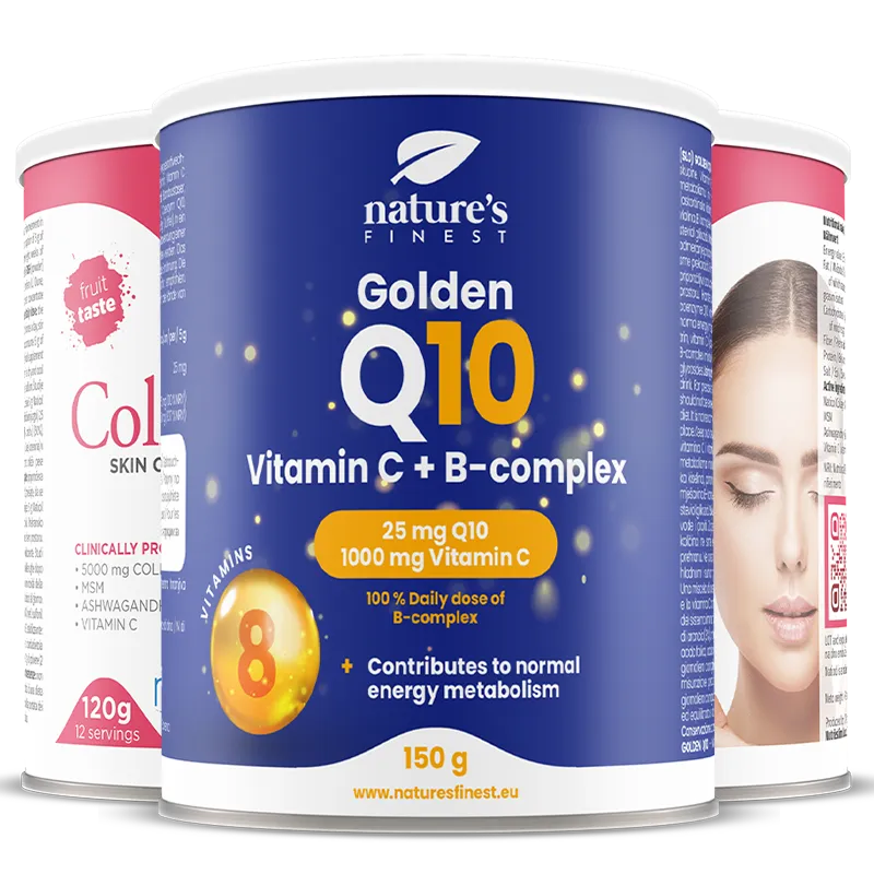 nature-s-finest-collagen-skincare-pulver-erdbeere-q10-3er-set image 1