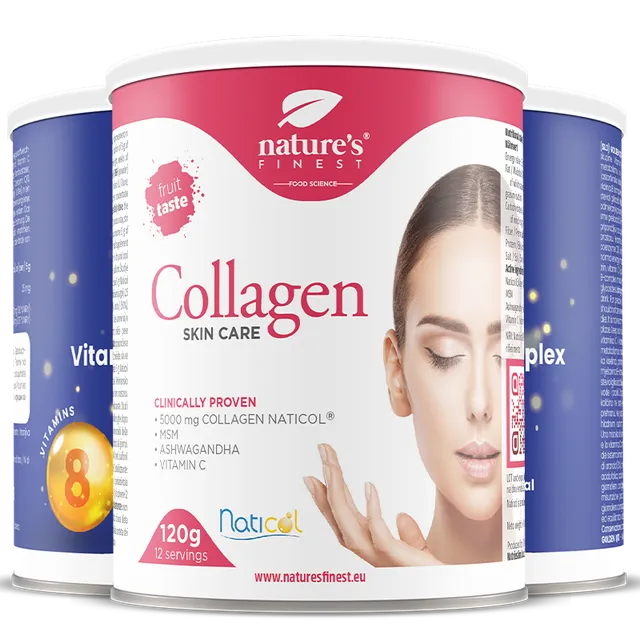 nature-s-finest-collagen-skincare-kollagenpulver-erdbeere-q10-3er-set image 1